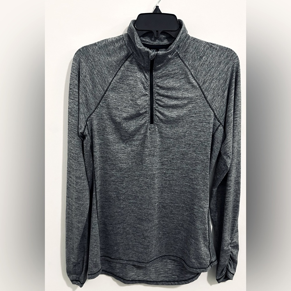 Champion Athletic 1/4 Zip Lightweight Pullover in Gray, Size M